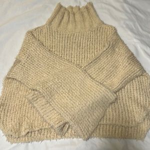 Free people ivory cowl neck. Worn once!!